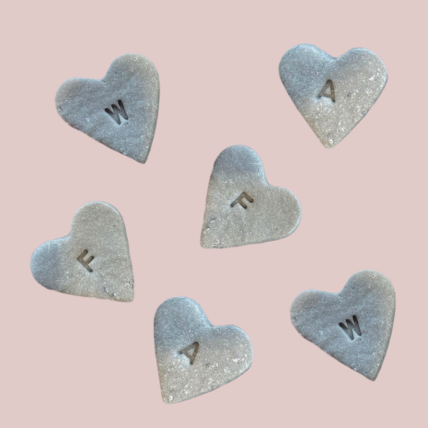 Grey Mini Initial Hearts