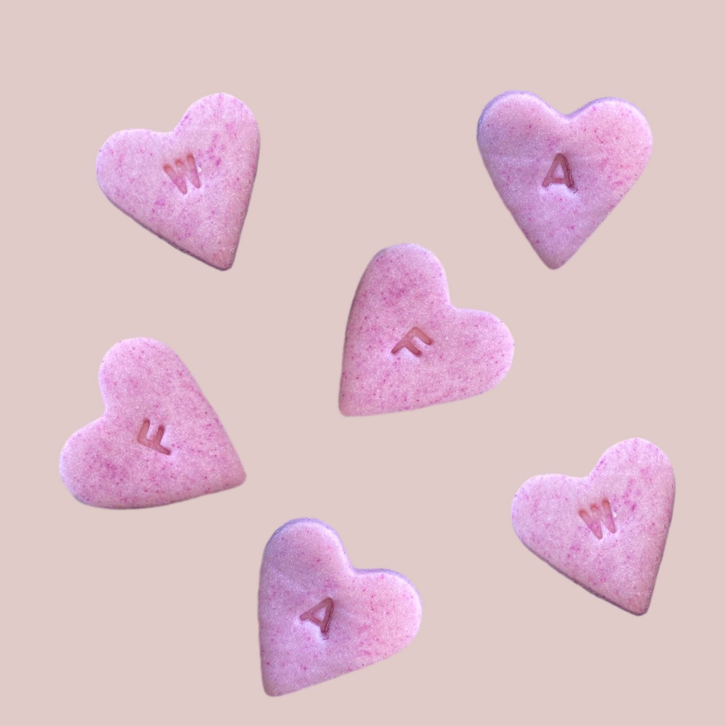 Light Purple Mini Initial Hearts