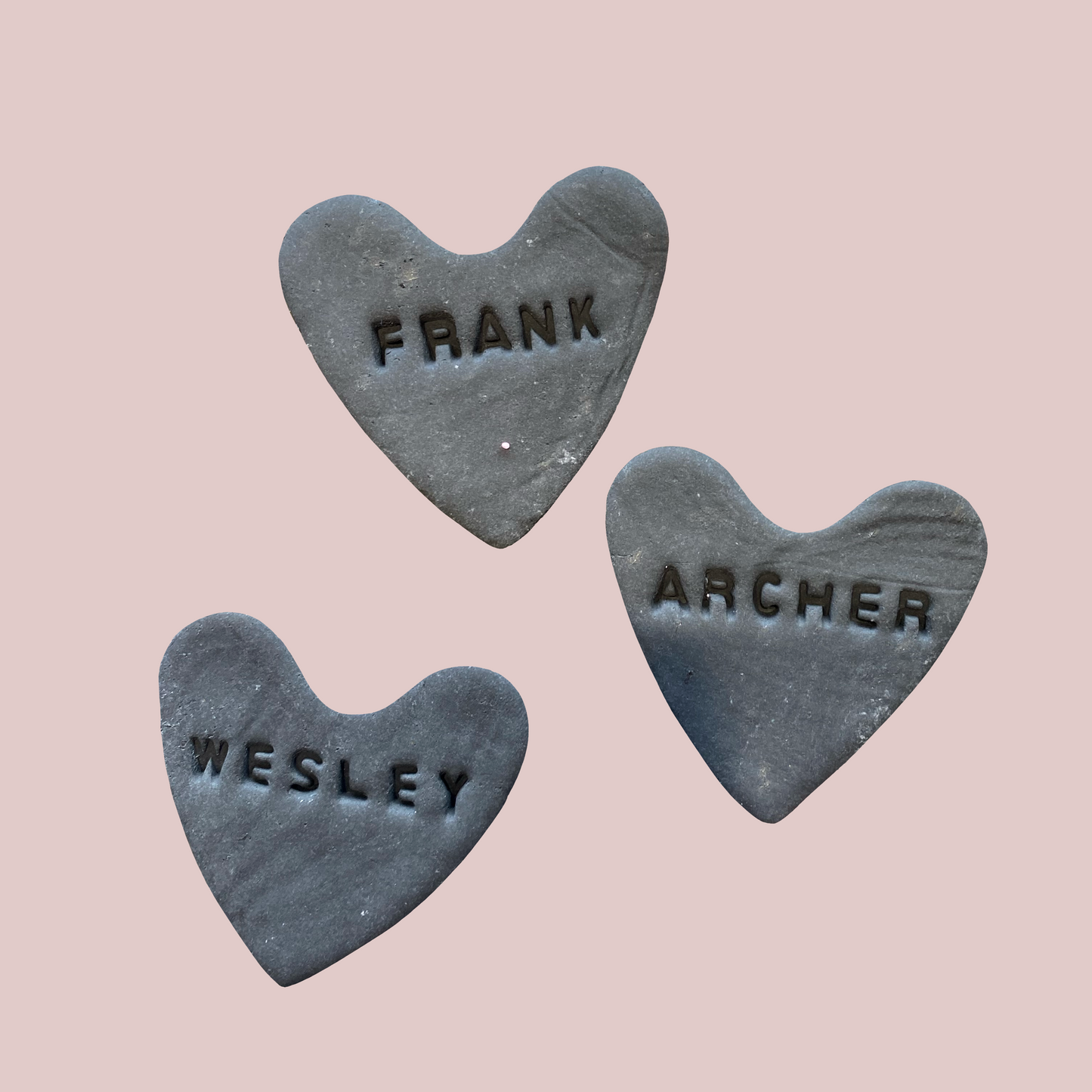 Black Name Heart Bikkies