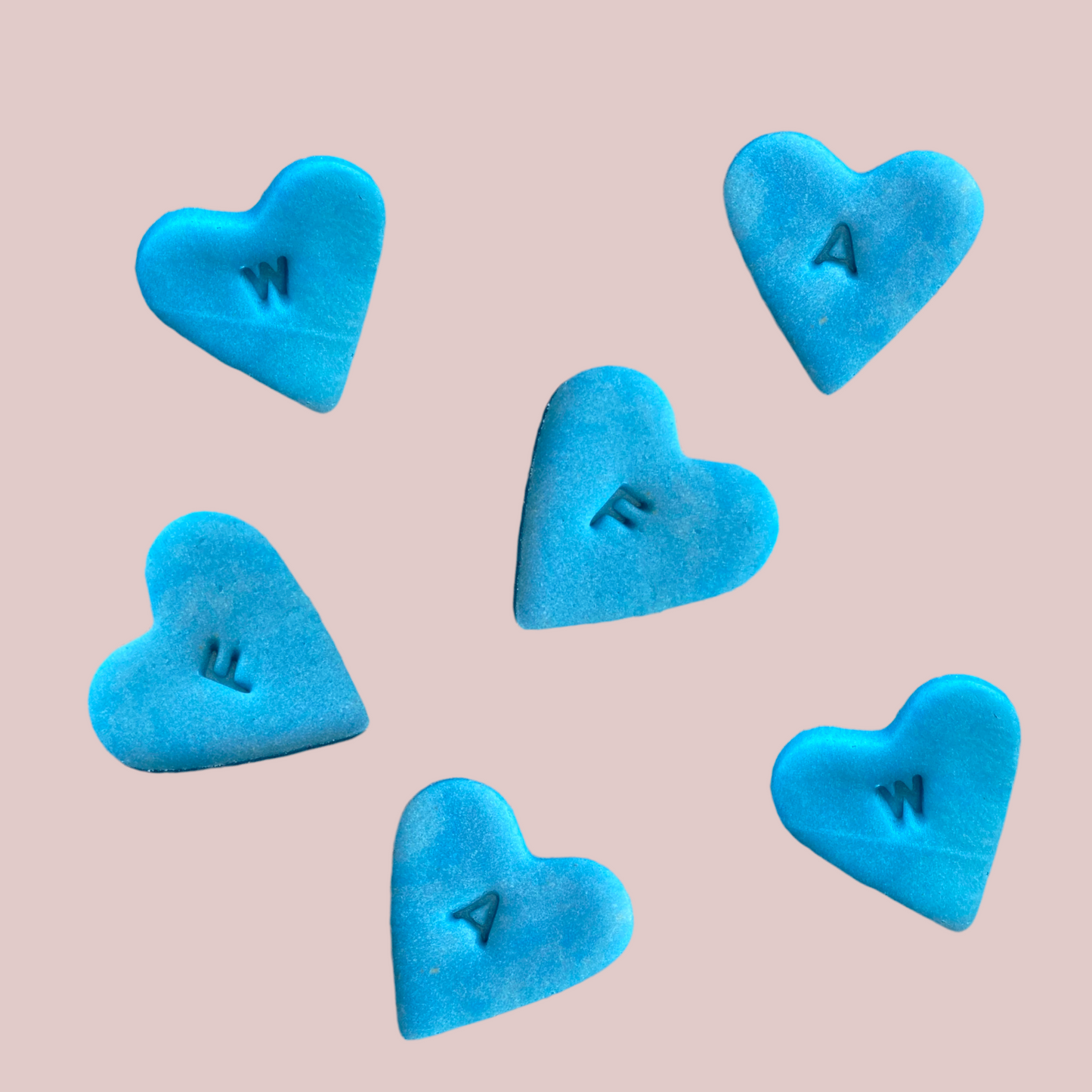 Blue Mini Initial Hearts