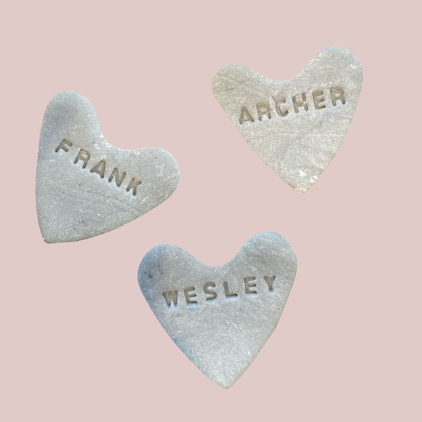 Grey Name Heart Bikkies