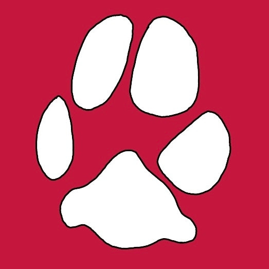 Paw Print Line Art