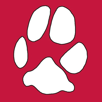 Paw Print Line Art