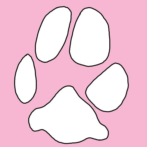 Paw Print Line Art