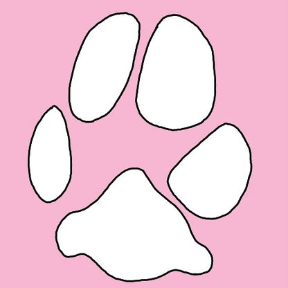 Paw Print Line Art