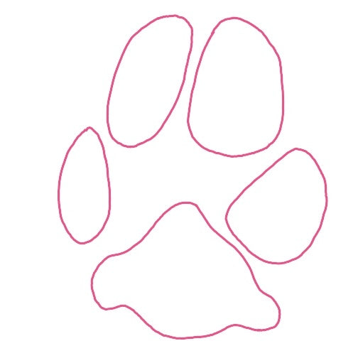 Paw Print Line Art