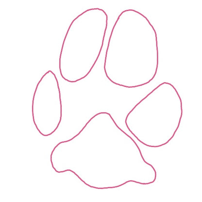 Paw Print Line Art