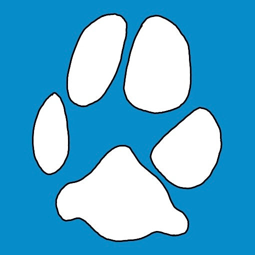 Paw Print Line Art