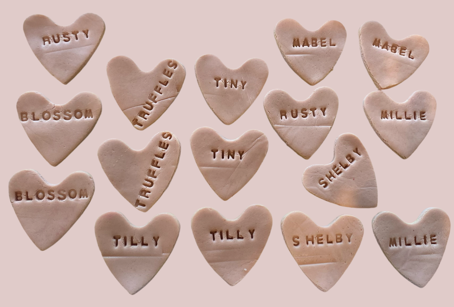 Pink Name Heart Bikkies