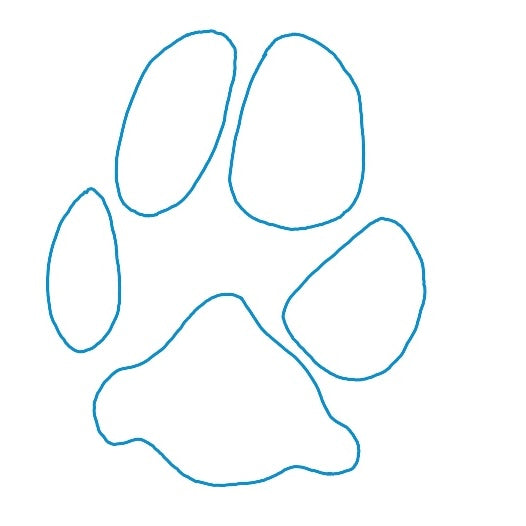 Paw Print Line Art