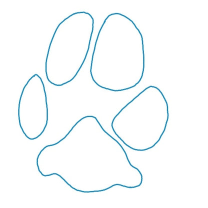 Paw Print Line Art