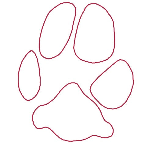 Paw Print Line Art
