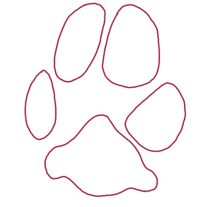 Paw Print Line Art