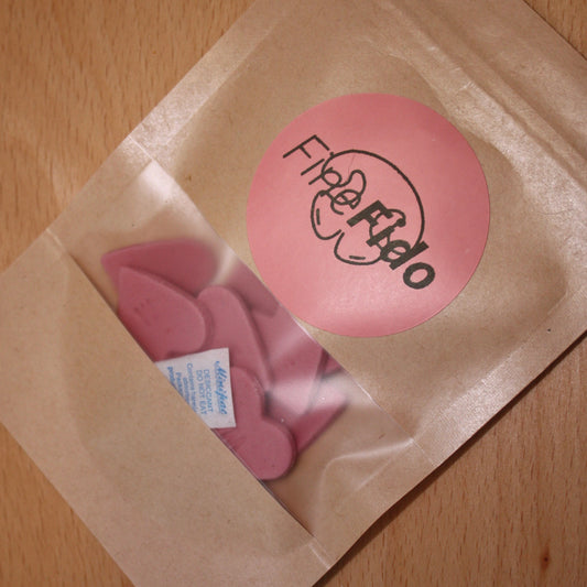 'M' Dark Pink Mini Initial Hearts