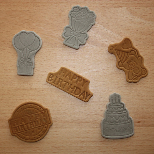 Grey Birthday Bikkies