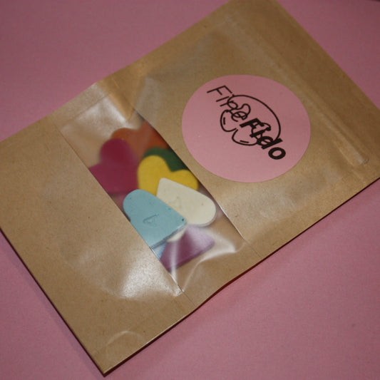 'A' Rainbow Mini Initial Hearts